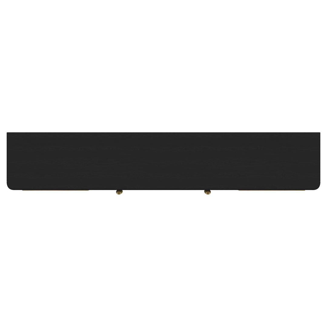 Arini Rattan Cane 2-door TV Stand Media Console Black