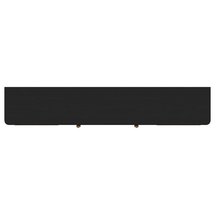 Arini Rattan Cane 2-door TV Stand Media Console Black