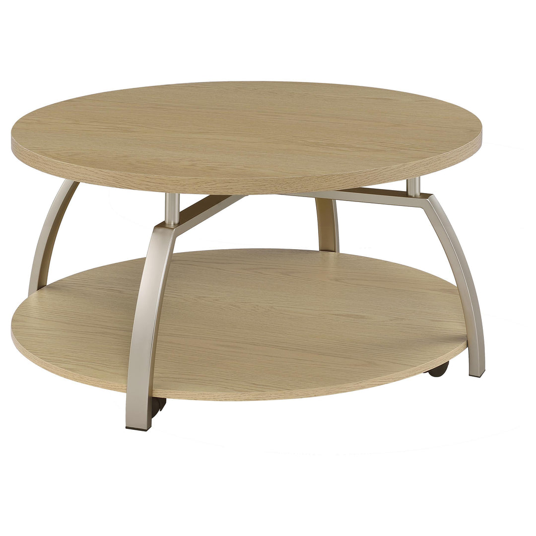 Dacre 3-piece Round Coffee and End Table Set Greige