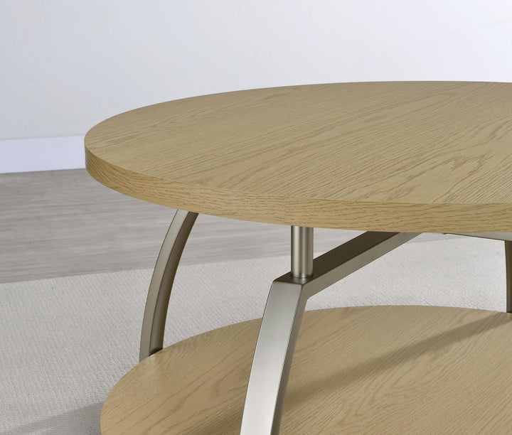 Dacre 3-piece Round Coffee and End Table Set Greige
