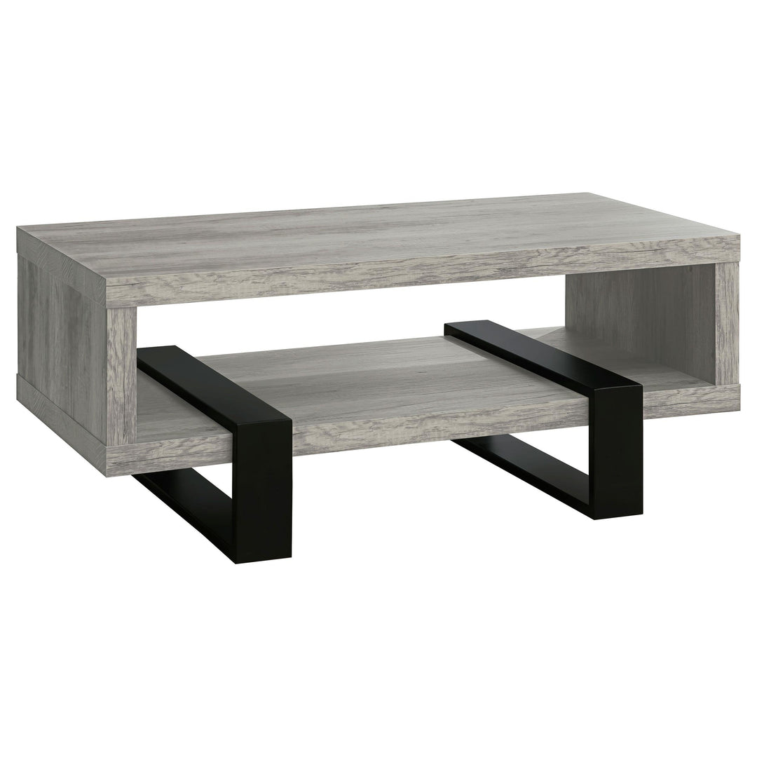 Dinard Engineered Wood Cocktail Coffee Table Grey Driftwood
