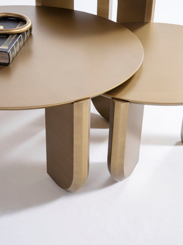 720 Gold 3 Pc Coffee Table Set