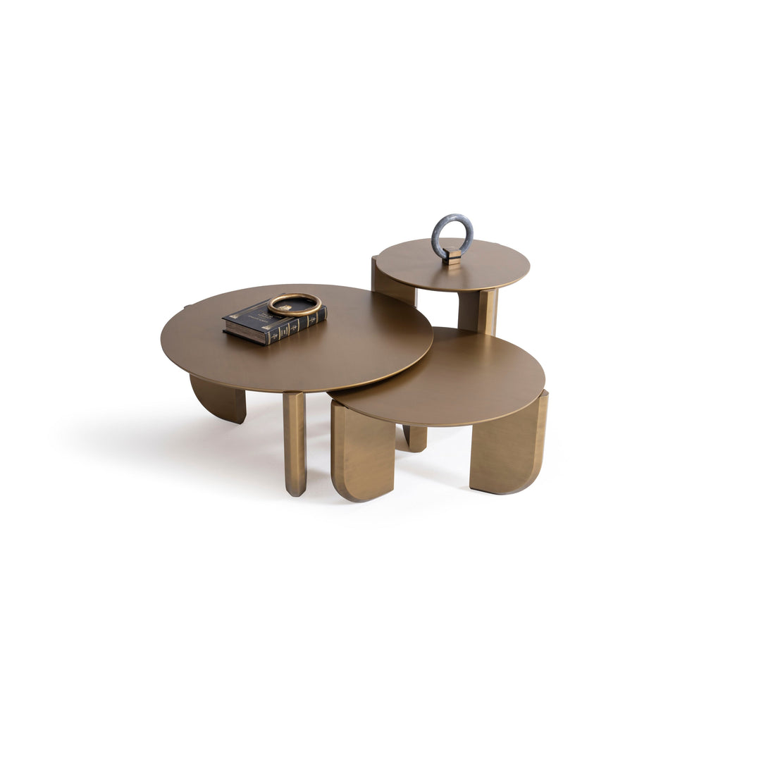 720 Gold 3 Pc Coffee Table Set