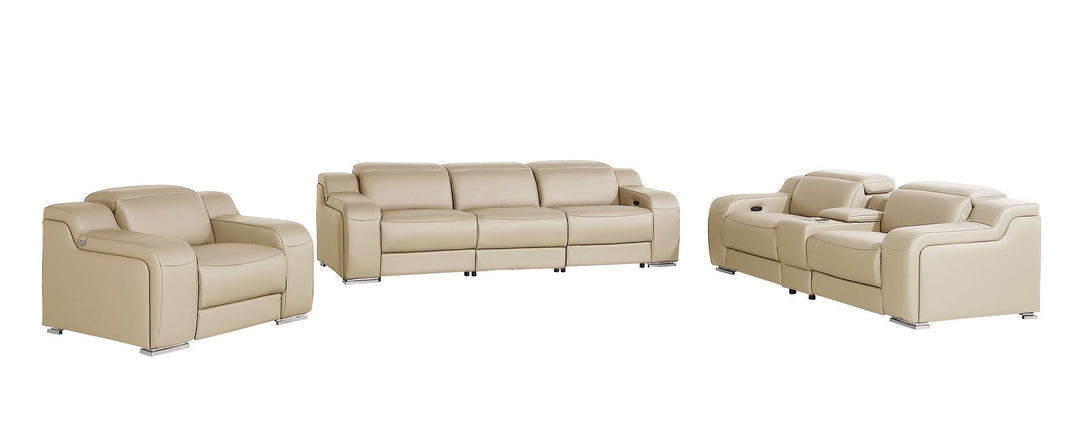 1116 - 7-Piece Modular Power Reclining Sofa, Loveseat &amp; Chair Set In With 6 Power Recliners &amp; Power Headrests
