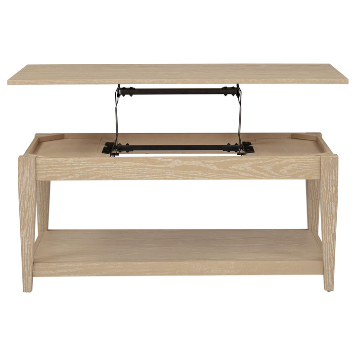 Lindenton 2-piece Wood Lift-Top Coffee and End Table Set Blonde