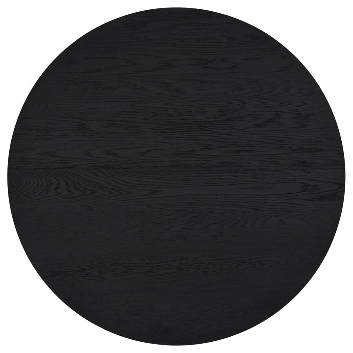 Sweeney 2-piece Round Wood Occasional Nesting Table Set Black