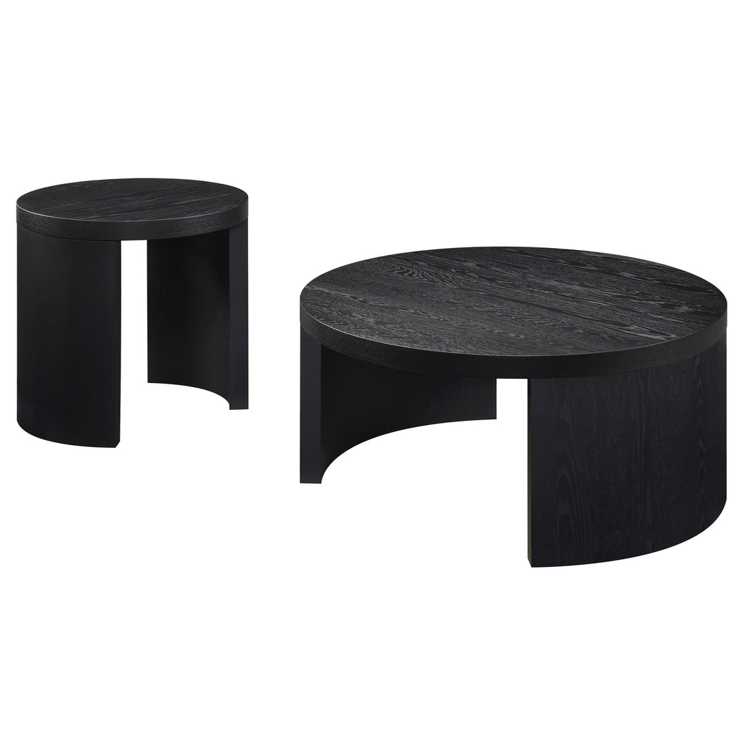 Sweeney 2-piece Coffee and End Occasional Table Set Black