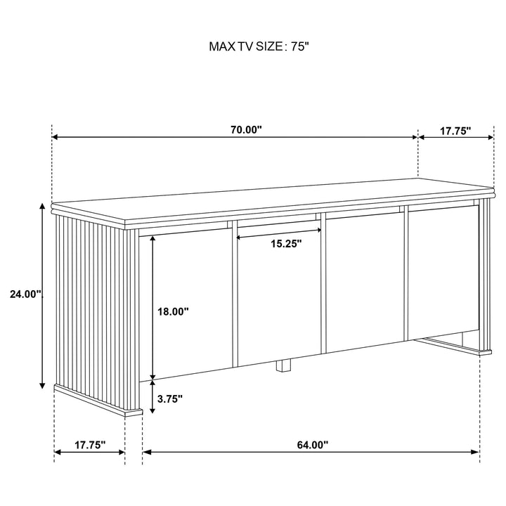 Adina 70-inch TV Stand Media Console Distressed Light Brown