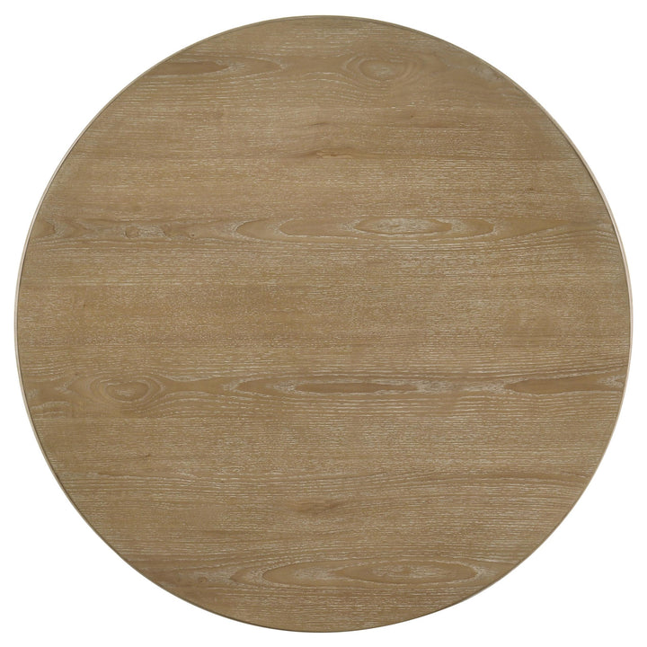 Adina 2-piece Round Coffee Table Set Distressed Light Brown