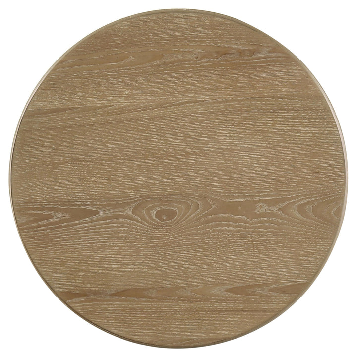 Adina 3-piece Round Coffee Table Set Distressed Light Brown