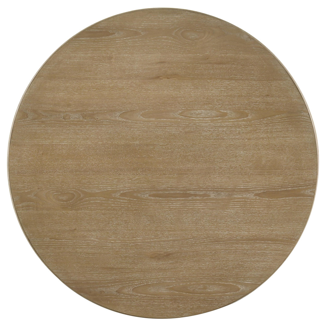 Adina 3-piece Round Coffee Table Set Distressed Light Brown