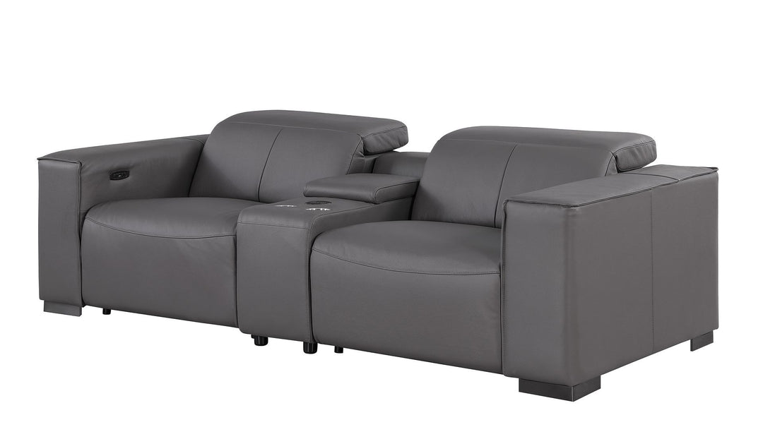 1208 - Dual Power Reclining Console Loveseat