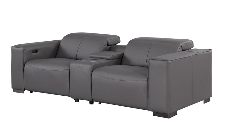 1208 - Dual Power Reclining Console Loveseat