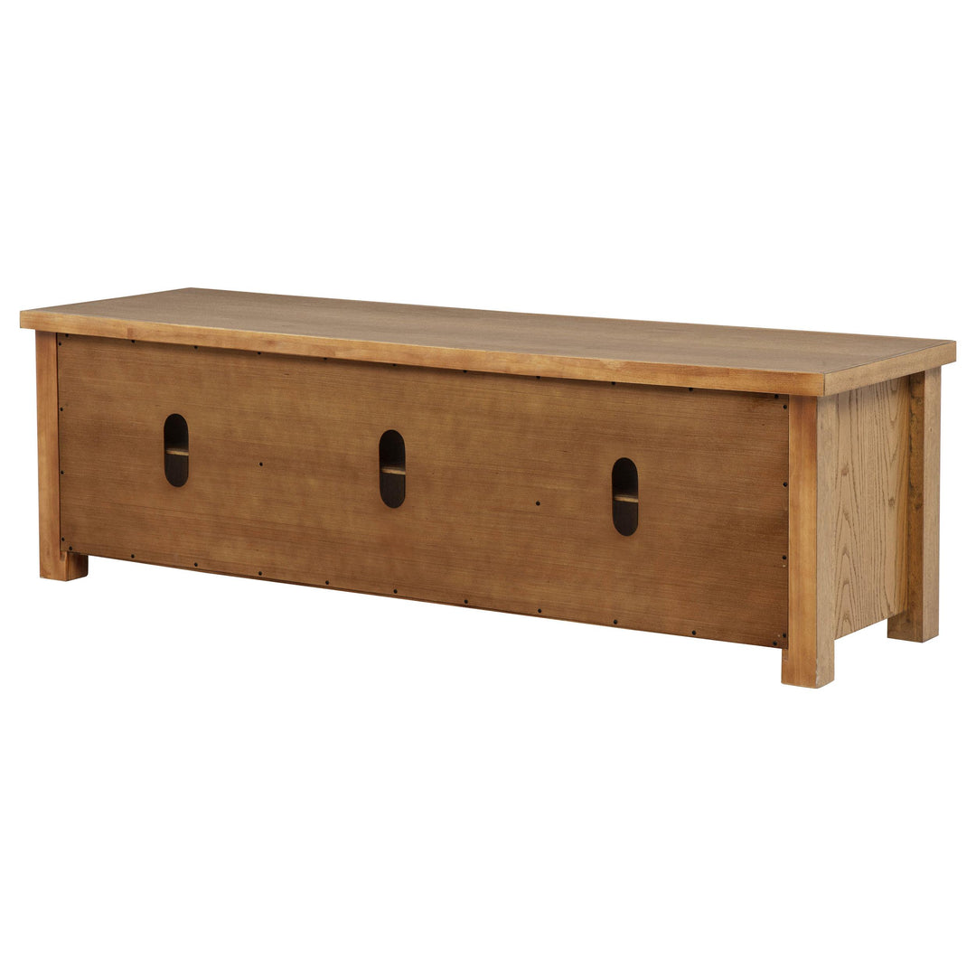 Beasley 2-Door 71-Inch Wood TV Stand Media Console Golden Oak