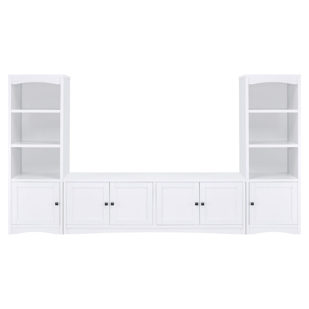 Laughlin 4-door Engineered Wood 78-inch TV Stand White