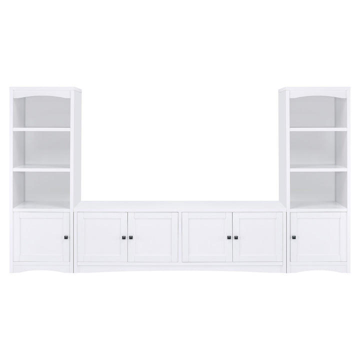 Laughlin 4-door Engineered Wood 78-inch TV Stand White