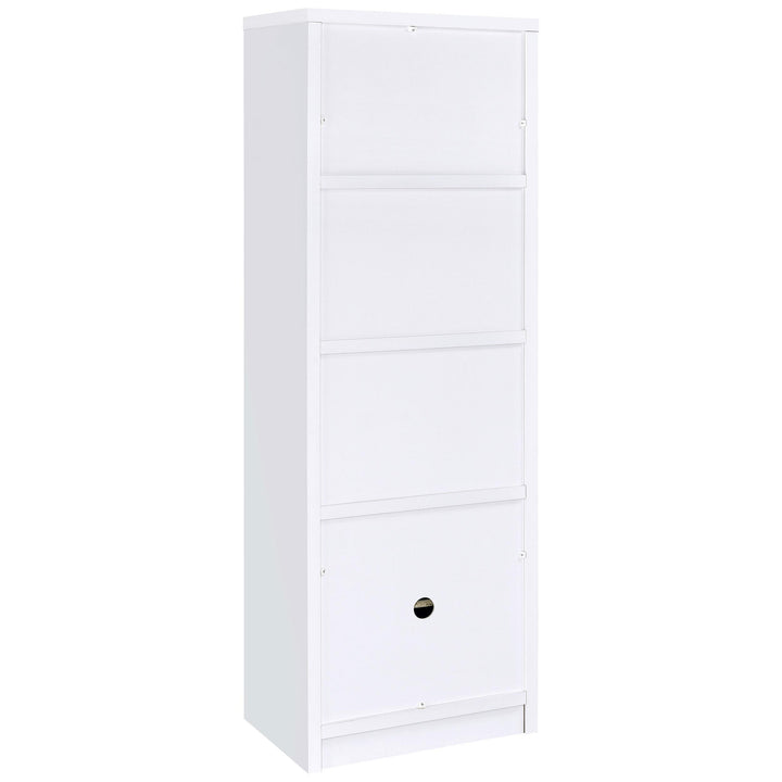 Laughlin 4-shelf Engineered Wood Media Tower White
