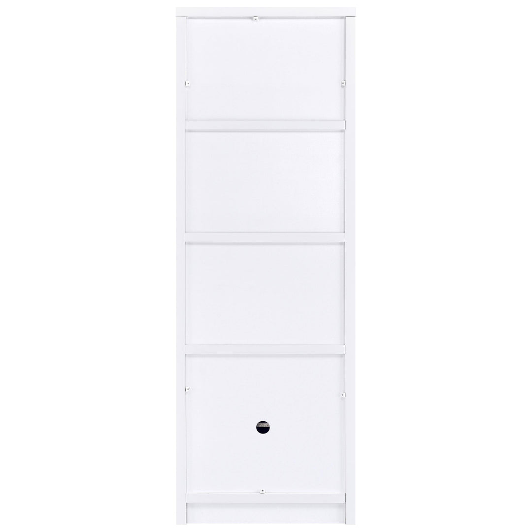 Laughlin 4-shelf Engineered Wood Media Tower White