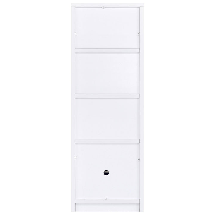 Laughlin 4-shelf Engineered Wood Media Tower White