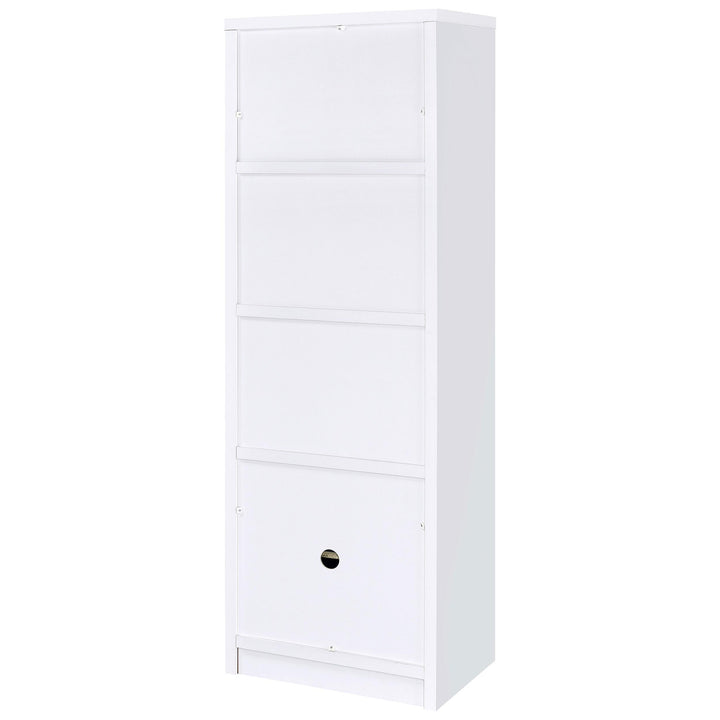 Laughlin 4-shelf Engineered Wood Media Tower White