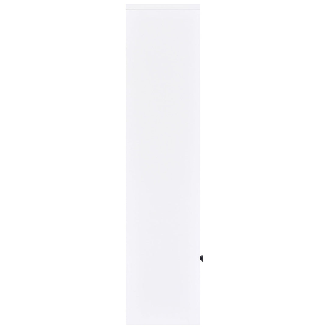 Laughlin 4-shelf Engineered Wood Media Tower White