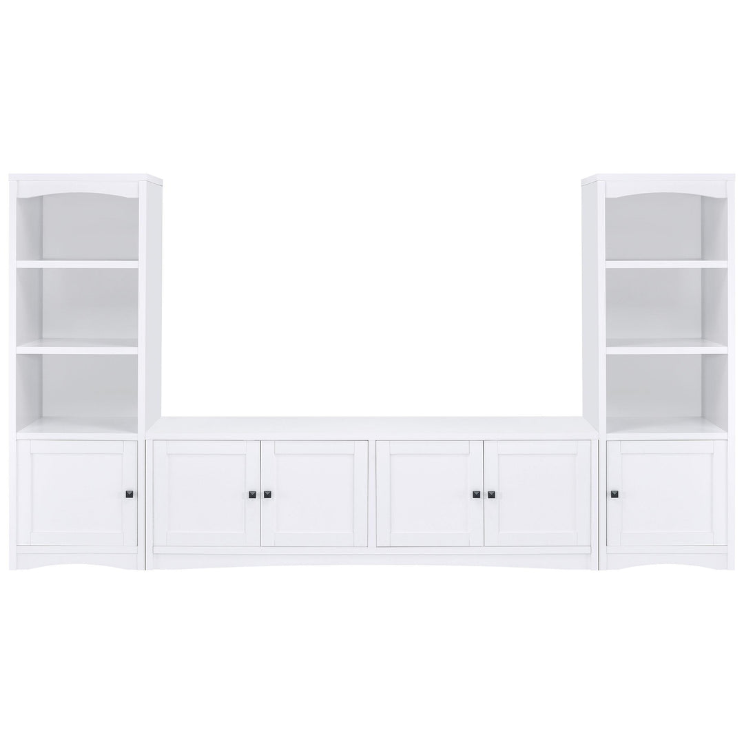 Laughlin 4-shelf Engineered Wood Media Tower White