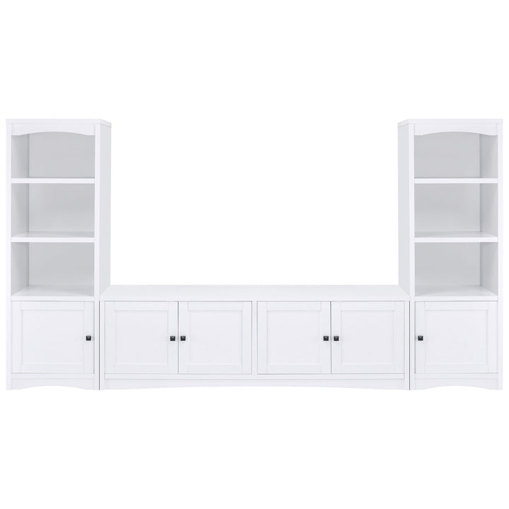 Laughlin 4-shelf Engineered Wood Media Tower White