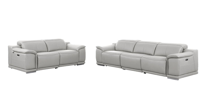 9762 - 5-Piece Modular Power Reclining Sofa And Loveseat Set With 5 Power Recliners In