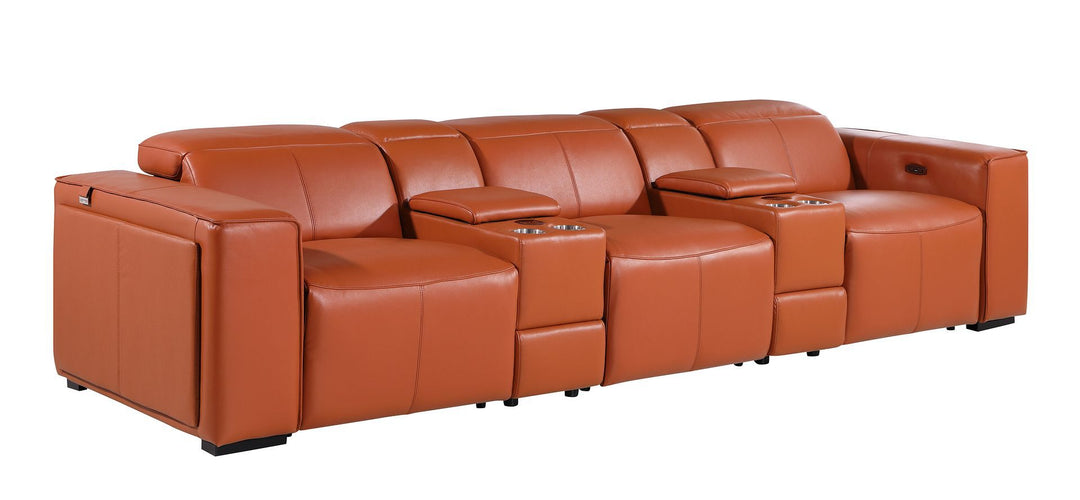1224 - 5-Piece Modular Power Reclining Sofa In With 3 Power Recliners &amp; Power Headrests