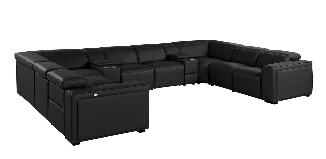 1224 - 10-Piece U-Shaped Sectional Sofa In With 4 Power Recliners &amp; Power Headrests