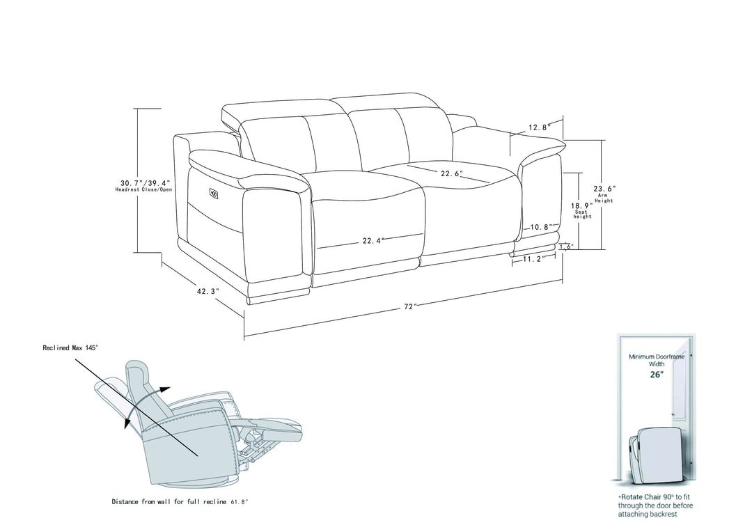 9762 - Power Reclining Loveseat