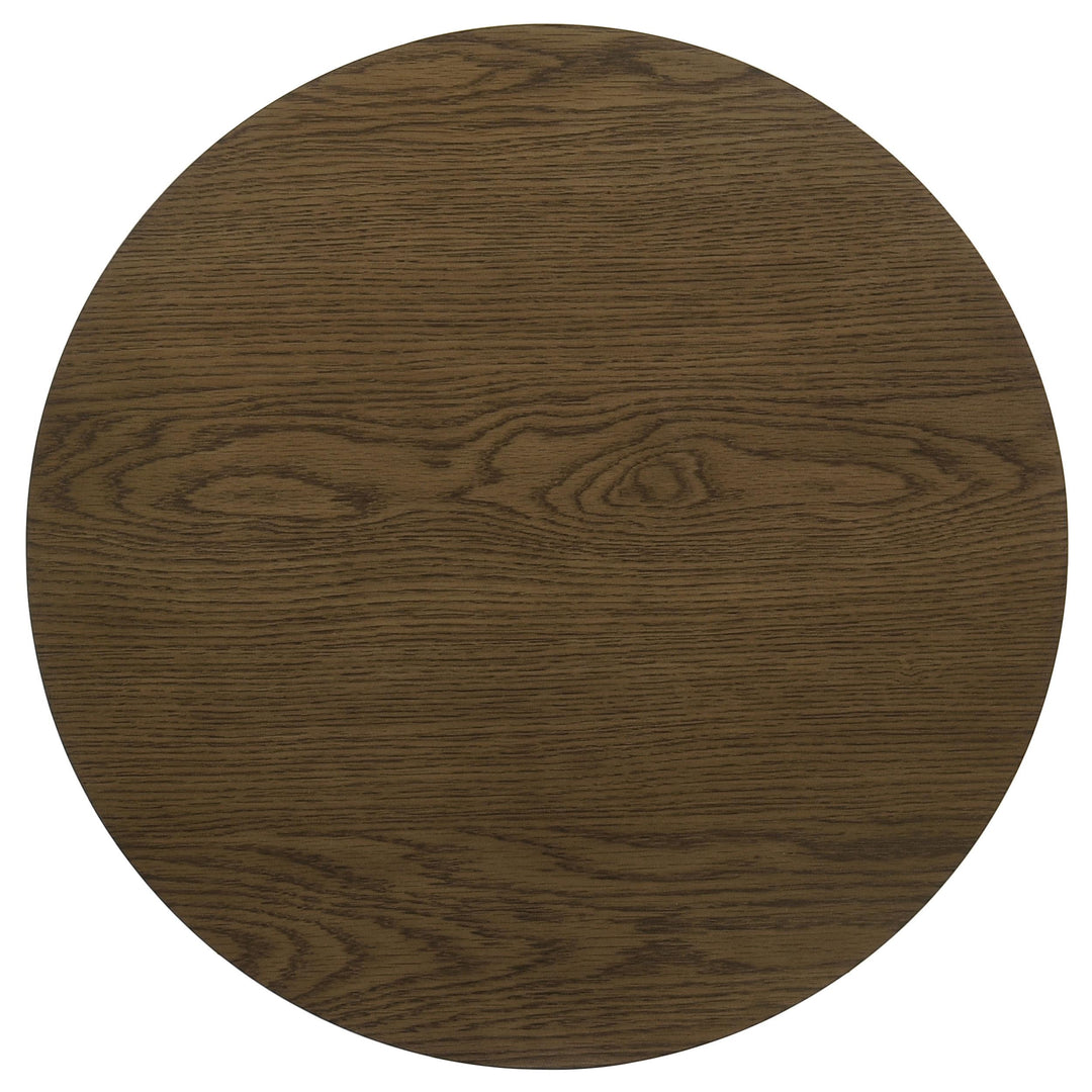 Kessler 2-piece Round Sculptural Wood Coffee Table Set Brown