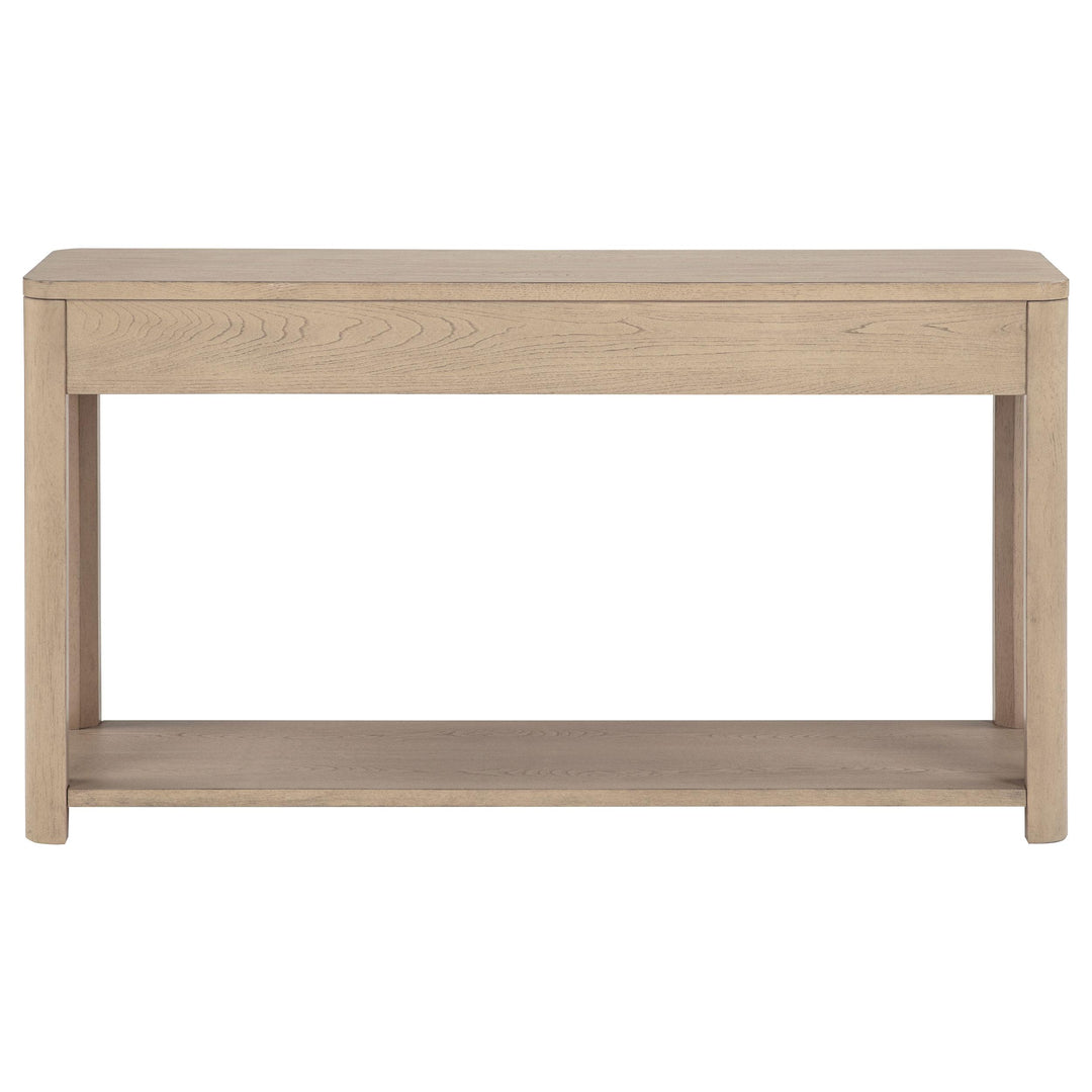 Marcelo Sofa Console Table with 2 Drawers and Shelf Light Elm