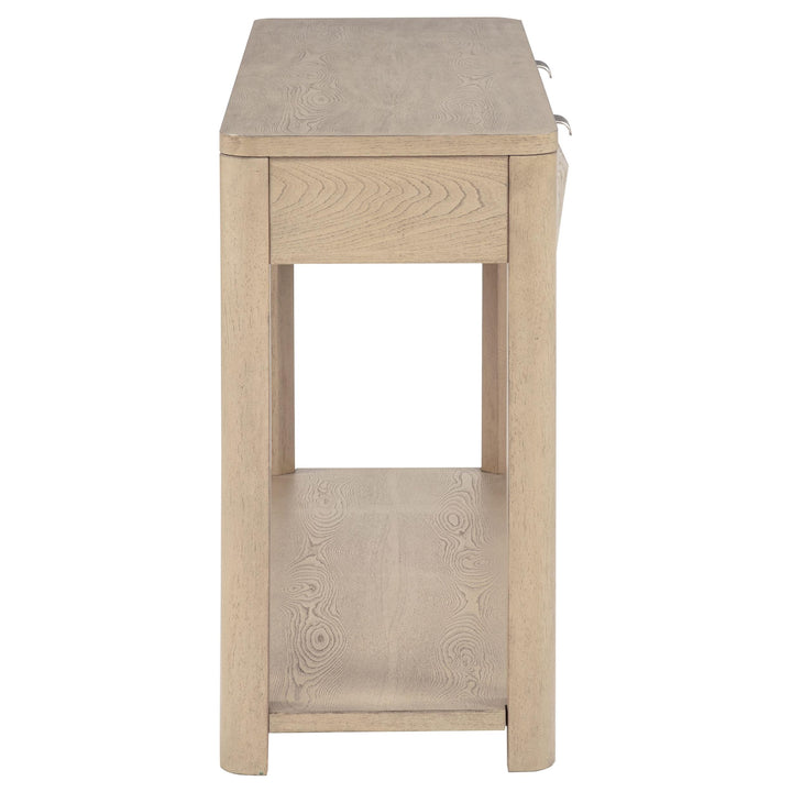 Marcelo Sofa Console Table with 2 Drawers and Shelf Light Elm