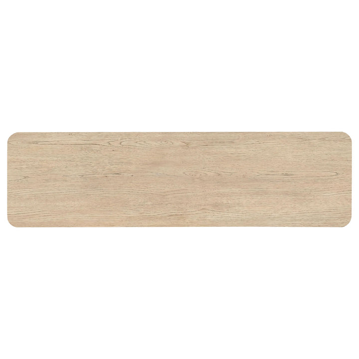 Marcelo Sofa Console Table with 2 Drawers and Shelf Light Elm