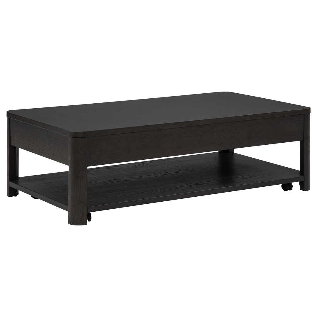Marcelo Wood Coffee Table with 2 Drawers and Shelf Coffee