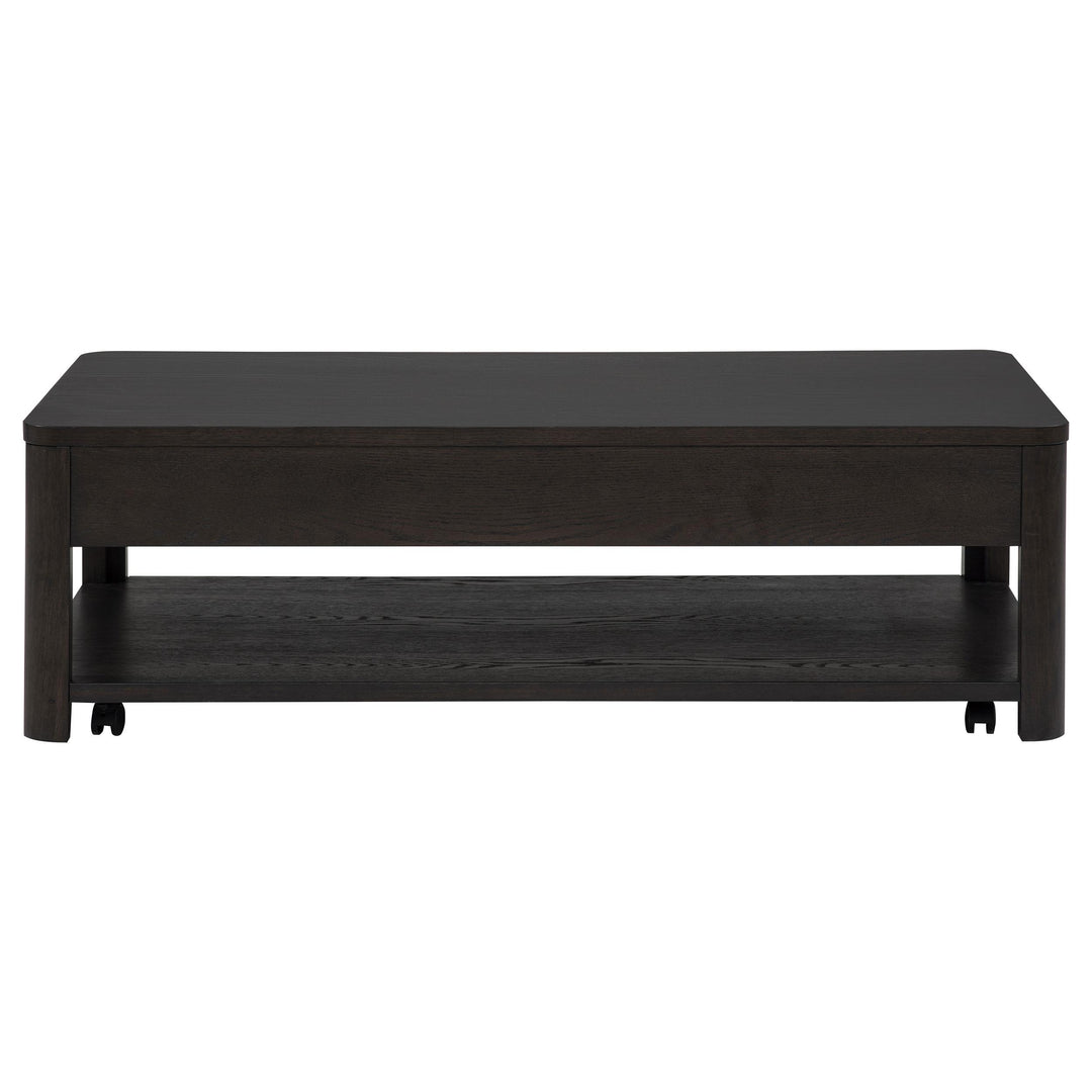 Marcelo Wood Coffee Table with 2 Drawers and Shelf Coffee