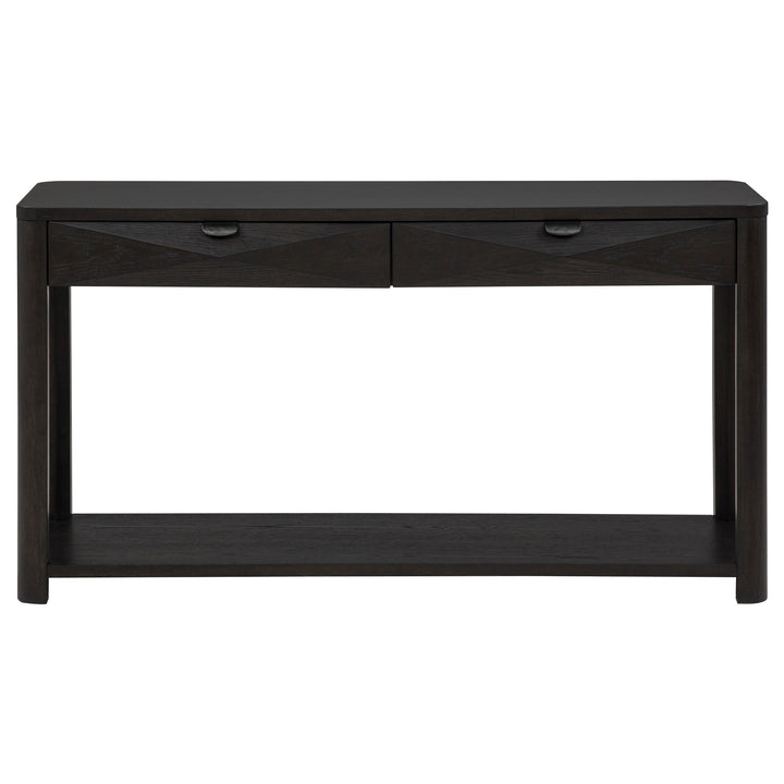 Marcelo Sofa Console Table with 2 Drawers and Shelf Coffee