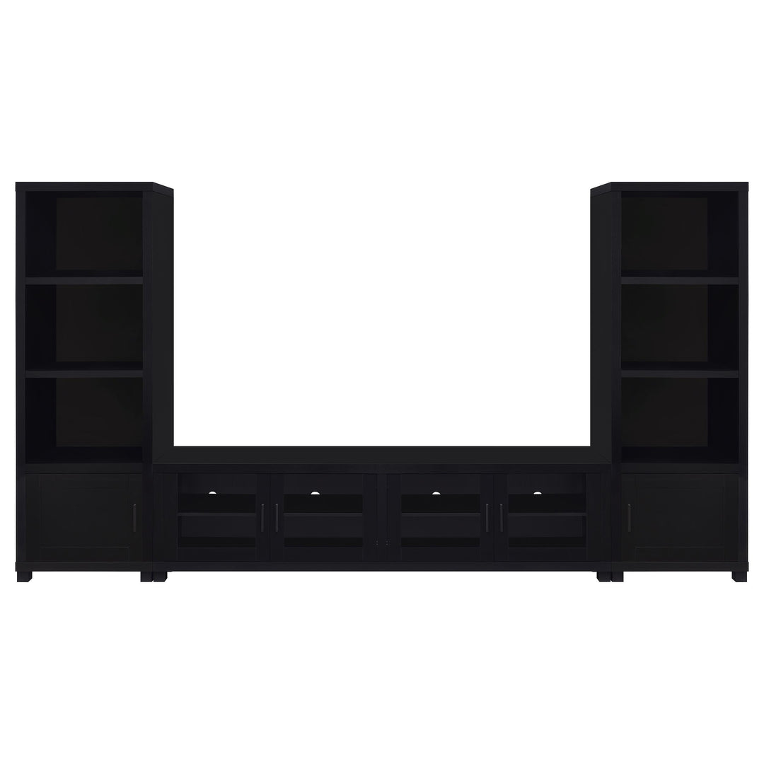 Sachin 3-piece Entertainment Center 79-inch TV Stand Black