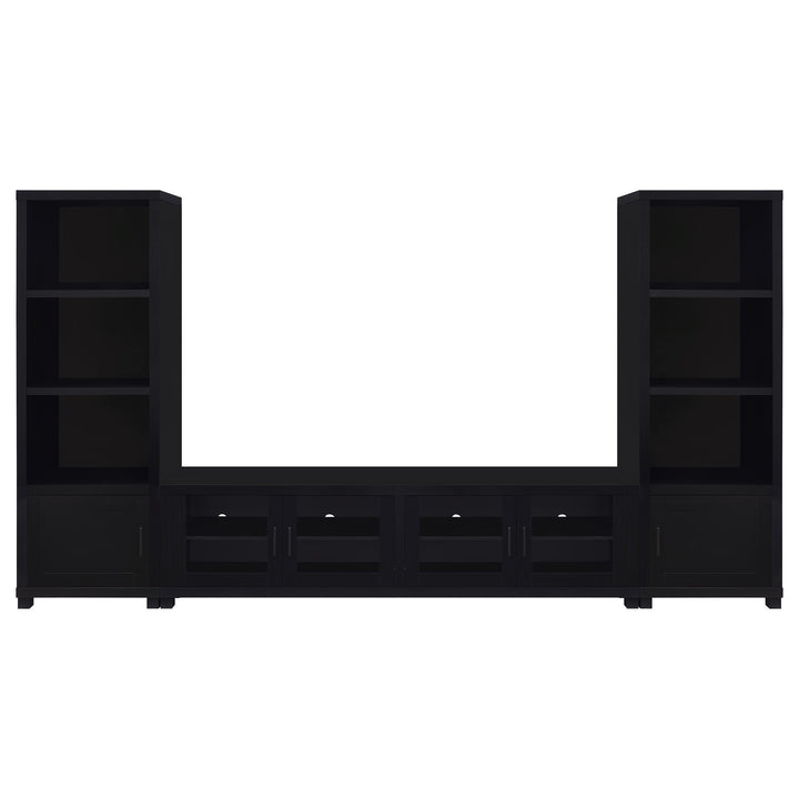 Sachin 3-piece Entertainment Center 79-inch TV Stand Black