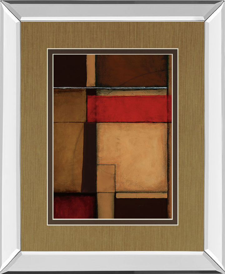 Gateways Il By Patrick St. Germain - Mirror Framed Print Wall Art - Red