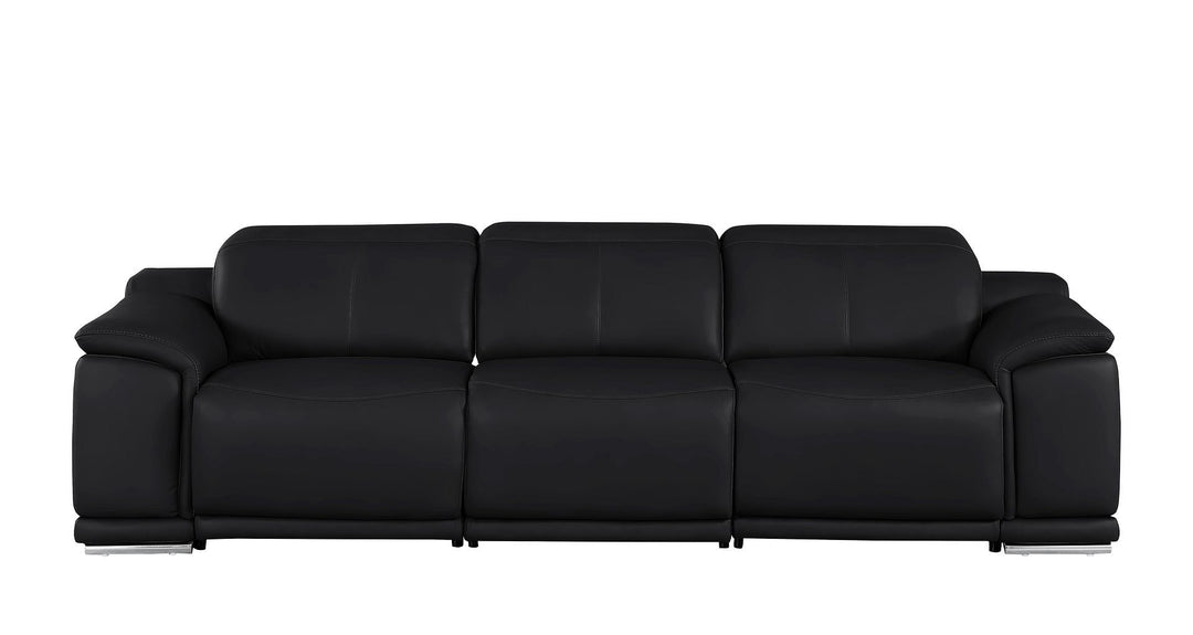 2679 - Genuine Leather Sofa With 3 Power Recliners