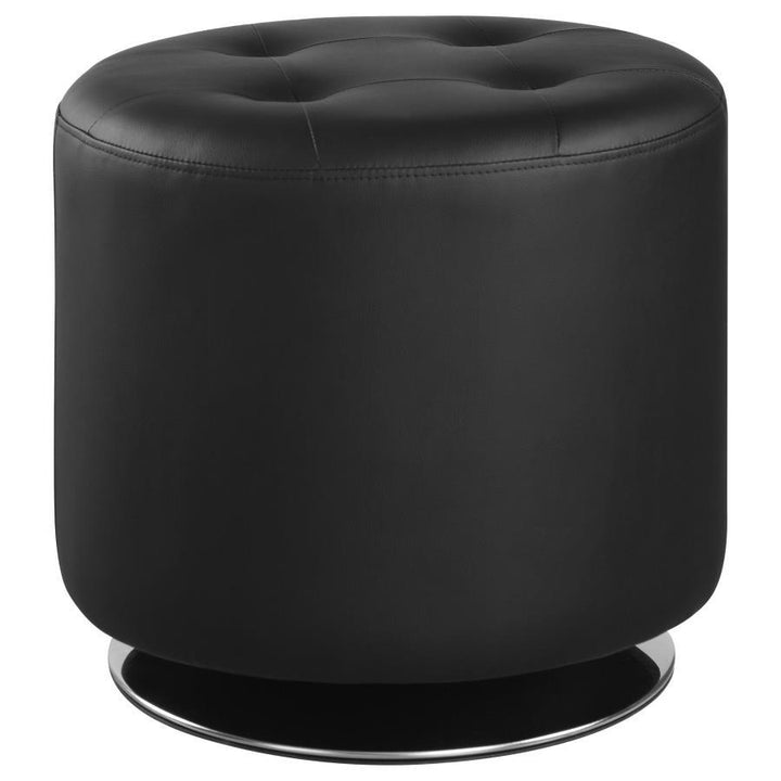 Bowman - Round Upholstered Tufted Swivel Ottoman