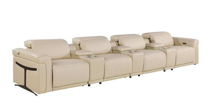 1126 - 7-Piece Modular Power Reclining Sofa In With 4 Power Recliners &amp; Power Headrests