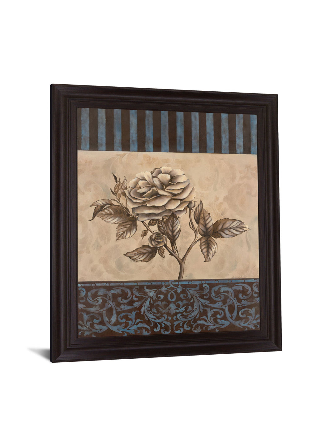 Blue Tranquility Bloom - 28" x 34" Framed Wall Art