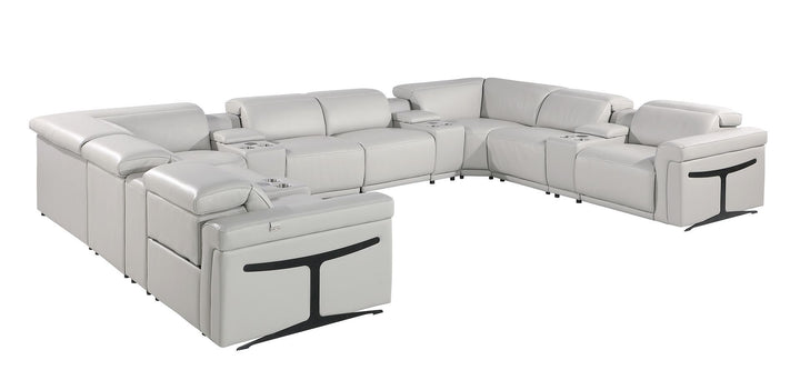 1126 - 12-Piece U-Shaped Sectional Sofa In With 4 Power Recliners &amp; Power Headrests