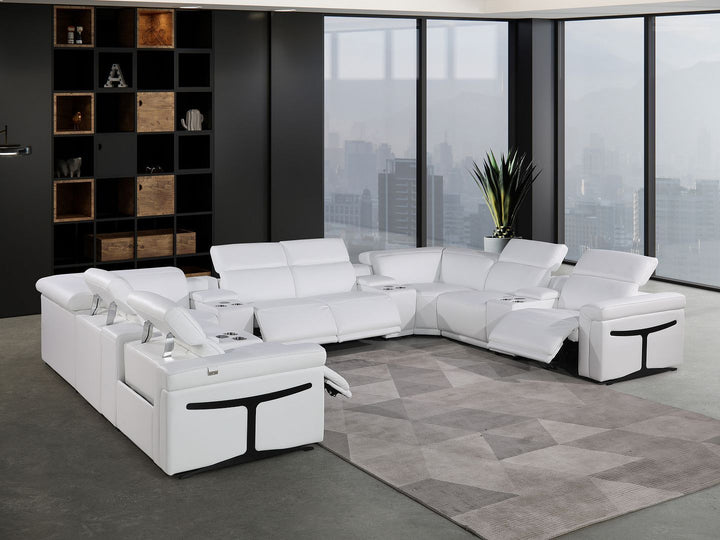 1126 - 12-Piece U-Shaped Sectional Sofa In With 4 Power Recliners &amp; Power Headrests