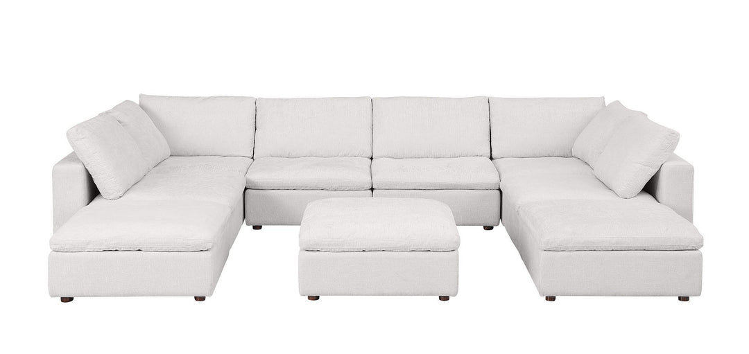1100 - Top-Grain Italian Leather 9-Piece Sectional With Chaise