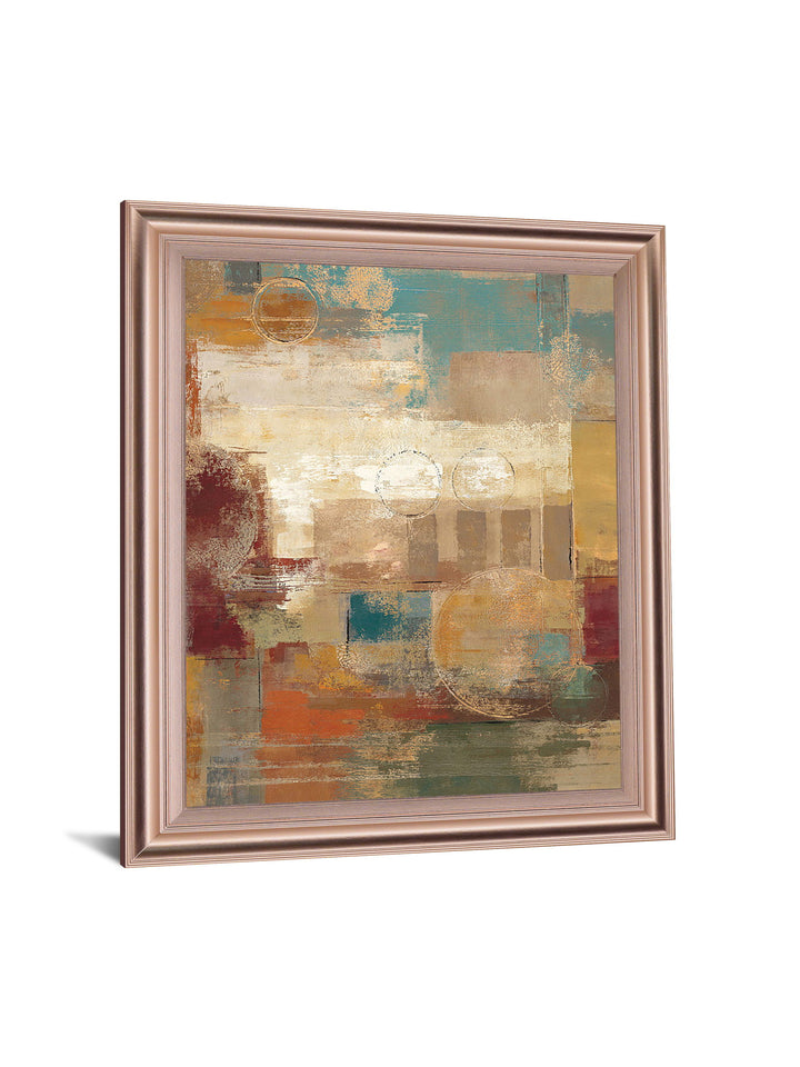 Golden Haze Geometry - 28" x 34" Framed Wall Art