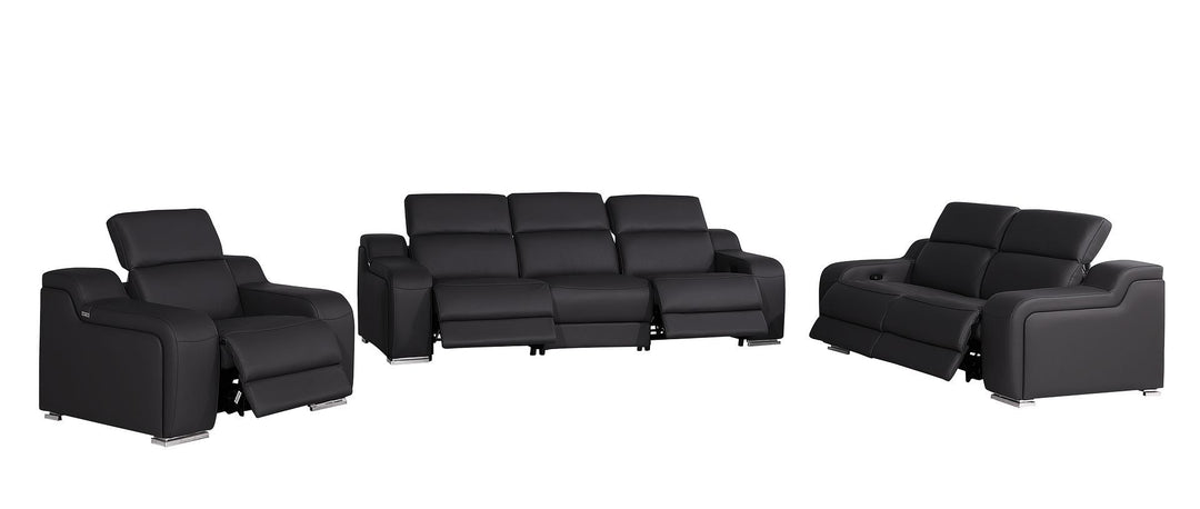 1116 - 6-Piece Modular Power Reclining Sofa, Loveseat &amp; Chair Set In With 5 Power Recliners &amp; Power Headrests